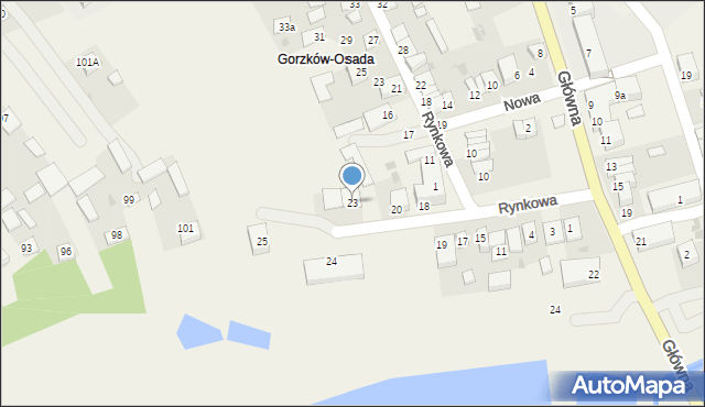 Gorzków-Osada, Rynkowa, 23, mapa Gorzków-Osada