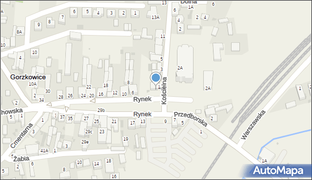Gorzkowice, Rynek, 4, mapa Gorzkowice