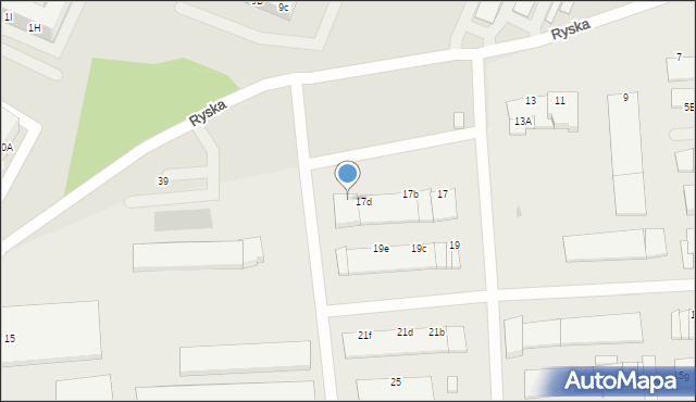 Gorzów Wielkopolski, Ryska, 17e, mapa Gorzów Wielkopolski