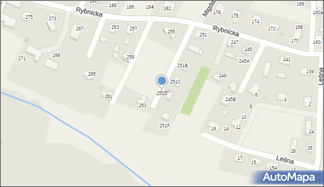 Gostyń, Rybnicka, 251D, mapa Gostyń