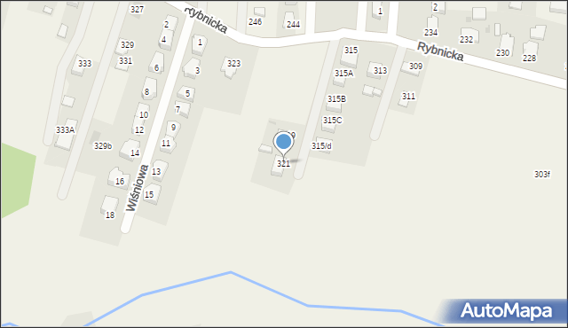 Gostyń, Rybnicka, 321, mapa Gostyń