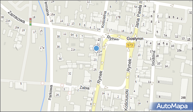 Gostynin, Rynek, 22, mapa Gostynin