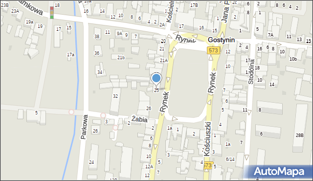 Gostynin, Rynek, 25, mapa Gostynin