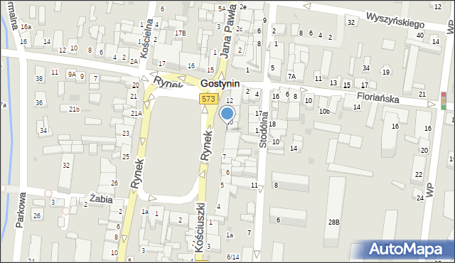 Gostynin, Rynek, 9, mapa Gostynin