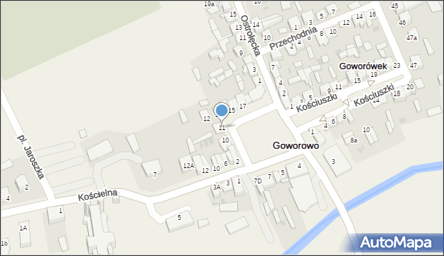 Goworowo, Rynek, 11, mapa Goworowo