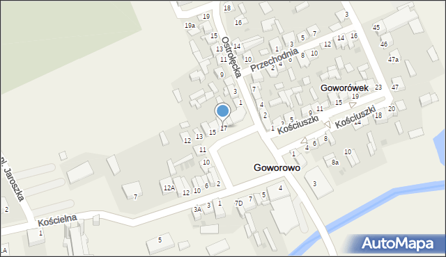 Goworowo, Rynek, 17, mapa Goworowo