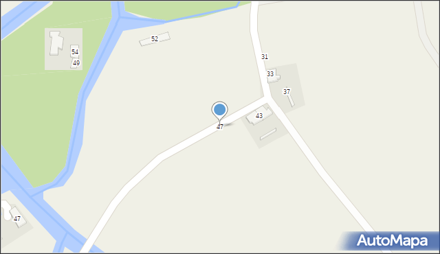 Grabiny-Zameczek, Rycerska, 47, mapa Grabiny-Zameczek