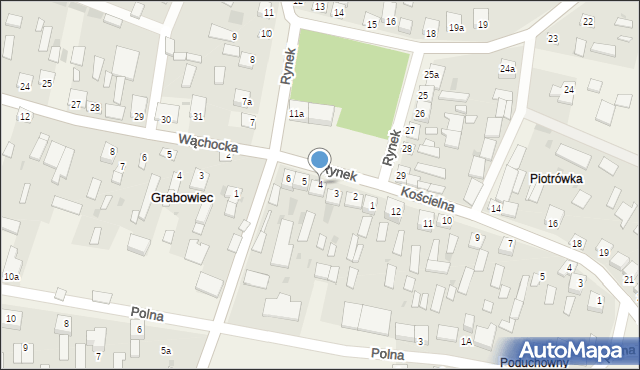 Grabowiec, Rynek, 4, mapa Grabowiec