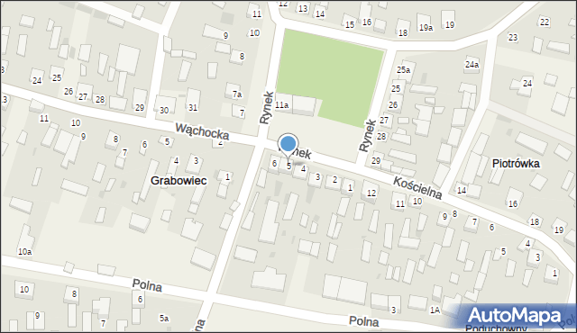 Grabowiec, Rynek, 5, mapa Grabowiec
