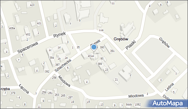 Grębów, Rynek, 31, mapa Grębów