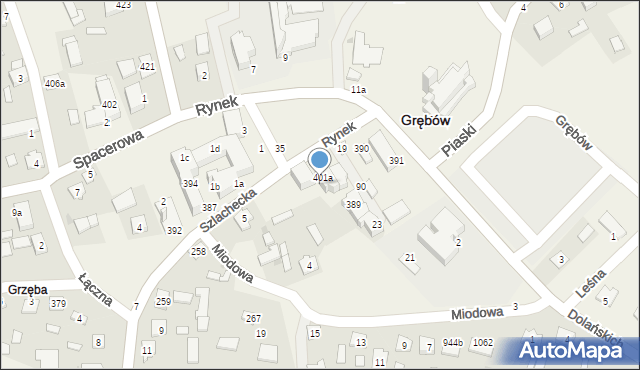 Grębów, Rynek, 401, mapa Grębów