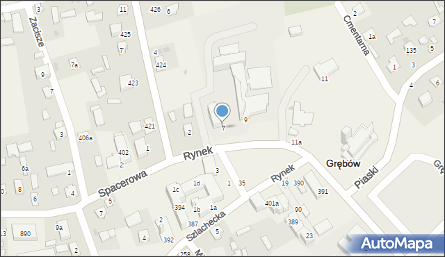 Grębów, Rynek, 7, mapa Grębów