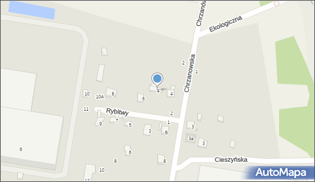 Grodzisk Mazowiecki, Rybitwy, 4, mapa Grodzisk Mazowiecki