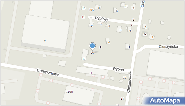 Grodzisk Mazowiecki, Rybna, 10, mapa Grodzisk Mazowiecki