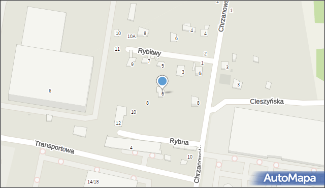 Grodzisk Mazowiecki, Rybna, 6, mapa Grodzisk Mazowiecki