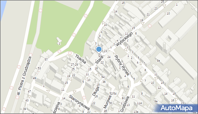 Grudziądz, Rybny Rynek, 19, mapa Grudziądza