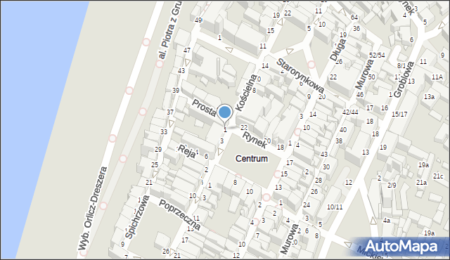 Grudziądz, Rynek, 1, mapa Grudziądza