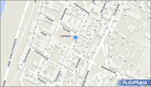 Grudziądz, Rynek, 14, mapa Grudziądza