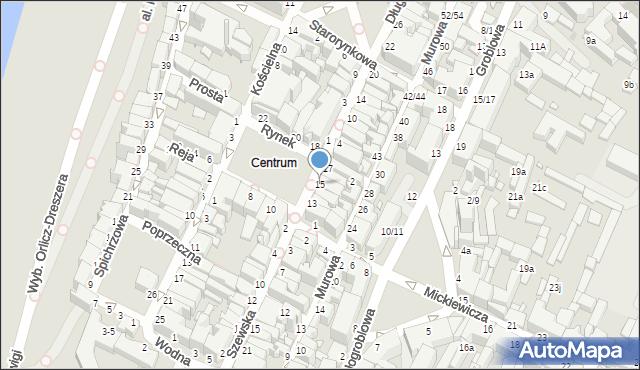 Grudziądz, Rynek, 15, mapa Grudziądza