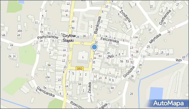 Gryfów Śląski, Rynek, 33, mapa Gryfów Śląski