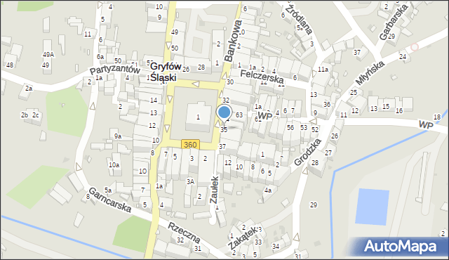 Gryfów Śląski, Rynek, 35, mapa Gryfów Śląski