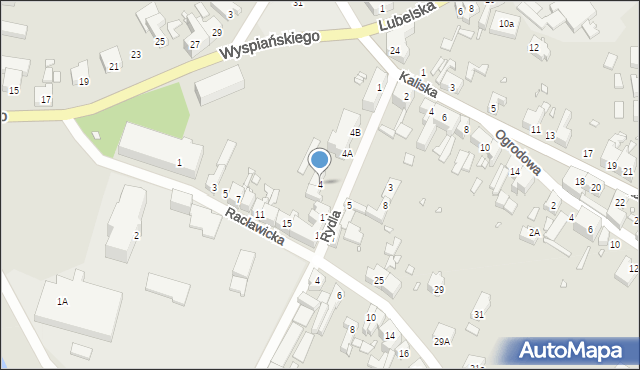 Gubin, Rydla Lucjana, 4, mapa Gubin