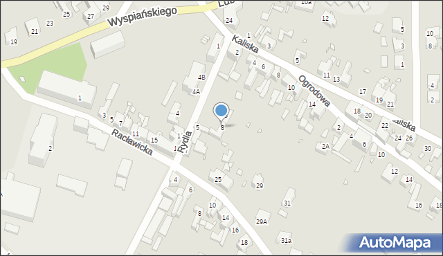 Gubin, Rydla Lucjana, 8, mapa Gubin