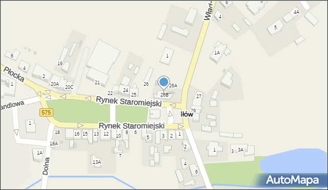 Iłów, Rynek Staromiejski, 26B, mapa Iłów