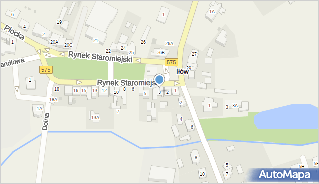 Iłów, Rynek Staromiejski, 3, mapa Iłów