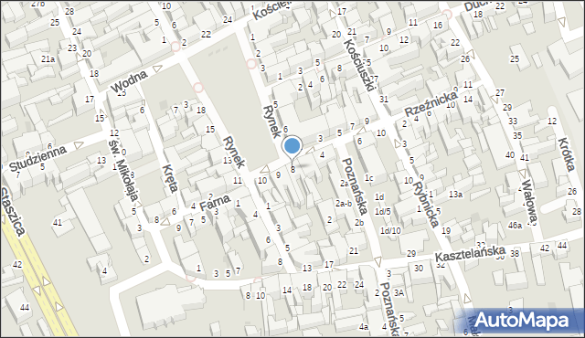 Inowrocław, Rynek, 8, mapa Inowrocławia