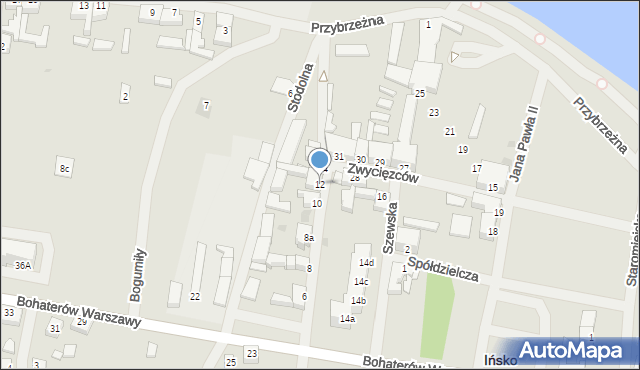 Ińsko, Rybacka, 12, mapa Ińsko