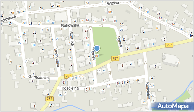 Iwaniska, Rynek, 10i, mapa Iwaniska