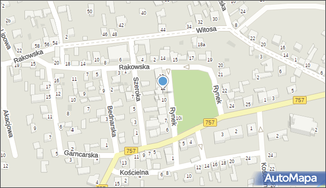 Iwaniska, Rynek, 11, mapa Iwaniska