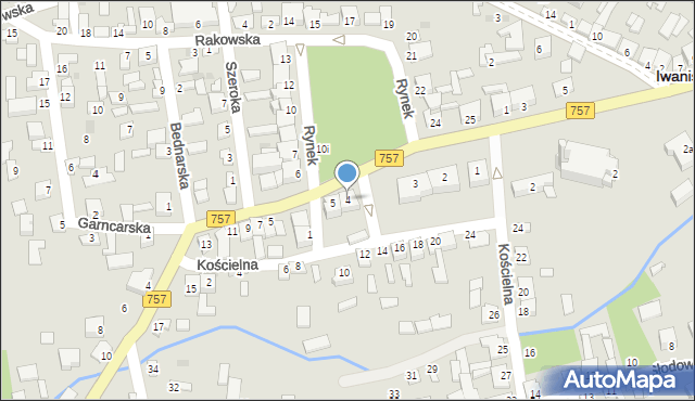 Iwaniska, Rynek, 4, mapa Iwaniska
