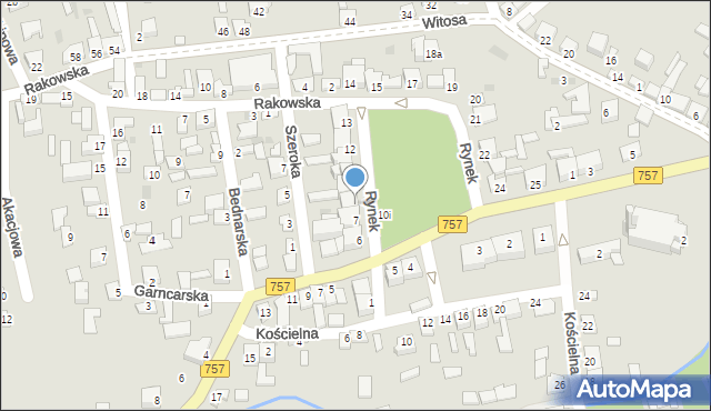 Iwaniska, Rynek, 8, mapa Iwaniska