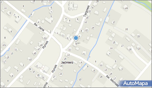 Jaćmierz, Rynek, 9, mapa Jaćmierz