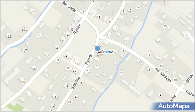 Jaćmierz, Rynek, 19, mapa Jaćmierz