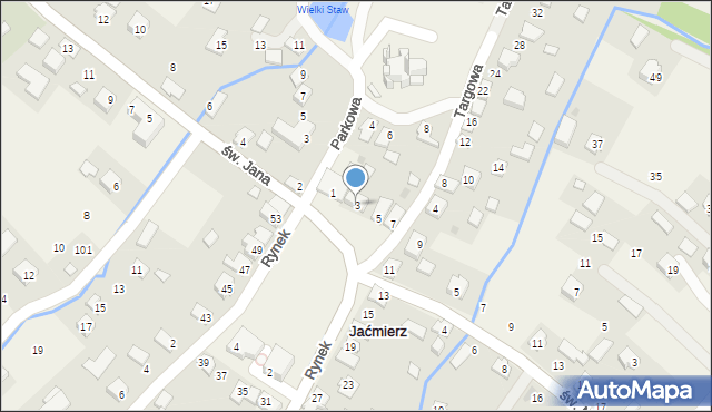 Jaćmierz, Rynek, 3, mapa Jaćmierz