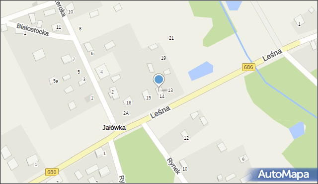 Jałówka, Rynek, 14, mapa Jałówka
