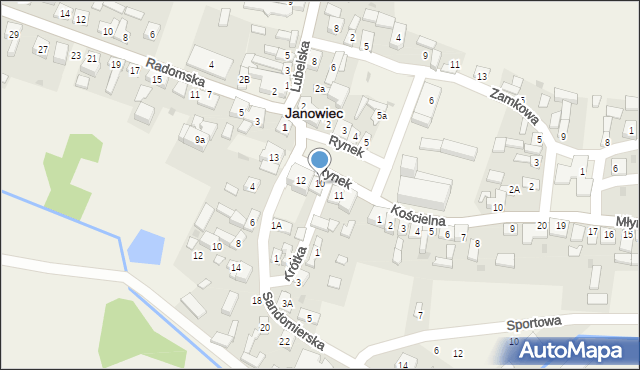 Janowiec, Rynek, 10, mapa Janowiec