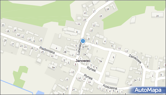Janowiec, Rynek, 8, mapa Janowiec