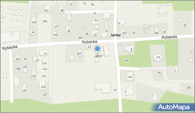 Jantar, Rybacka, 19B-A, mapa Jantar