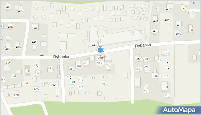 Jantar, Rybacka, 29B, mapa Jantar