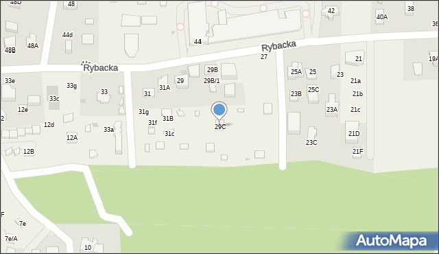 Jantar, Rybacka, 29C, mapa Jantar