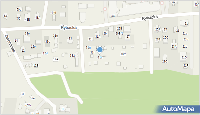 Jantar, Rybacka, 31c, mapa Jantar