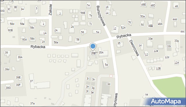 Jantar, Rybacka, 35B, mapa Jantar