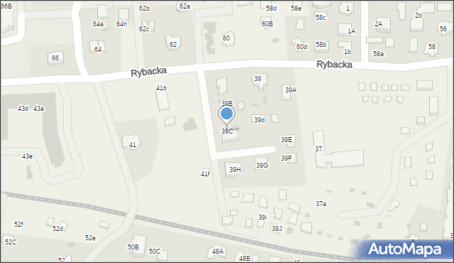 Jantar, Rybacka, 39C, mapa Jantar