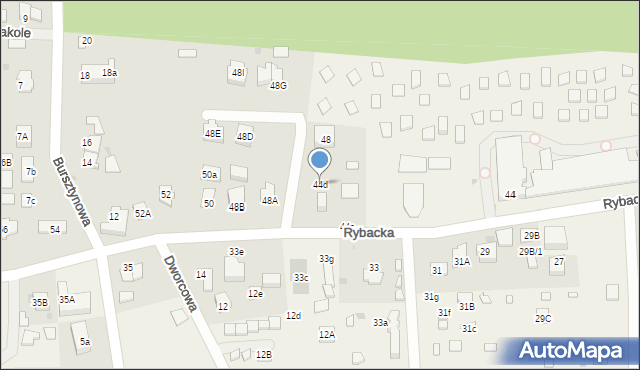 Jantar, Rybacka, 44d, mapa Jantar