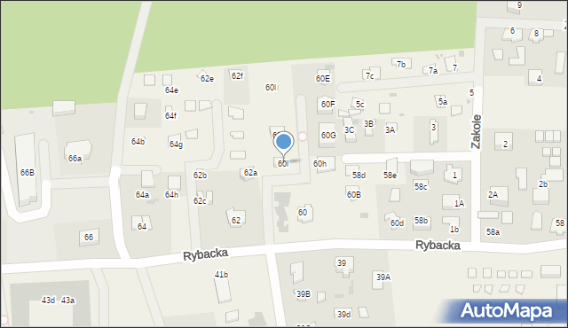 Jantar, Rybacka, 60i, mapa Jantar