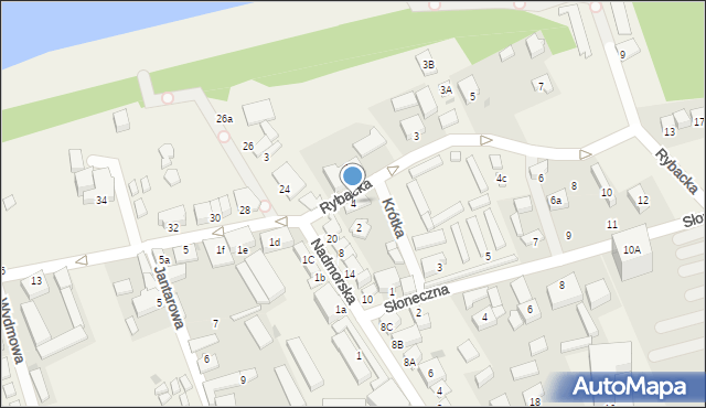 Jarosławiec, Rybacka, 4, mapa Jarosławiec